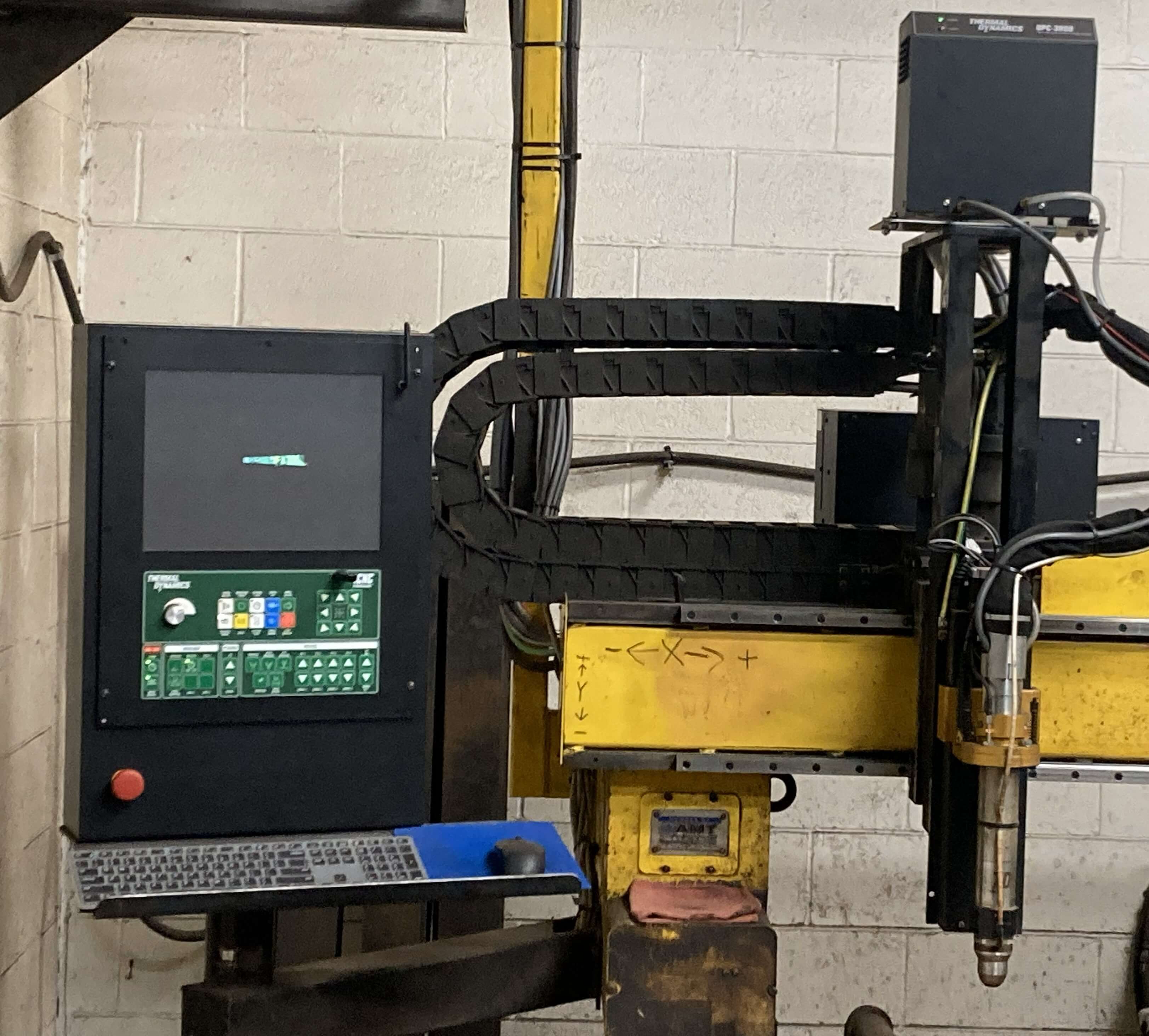 Baykal AHPS 43440 440-ton press brake was installed in our fabrication shop expanding our ability to bend various material thickness and parts with larger leg lengths due to increased clearance